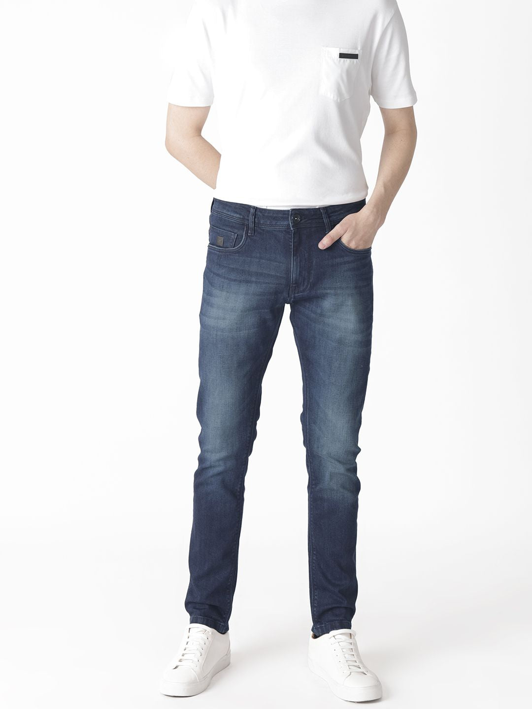RARE RABBIT Men Avalon Mid-Rise Slim Fit Jeans