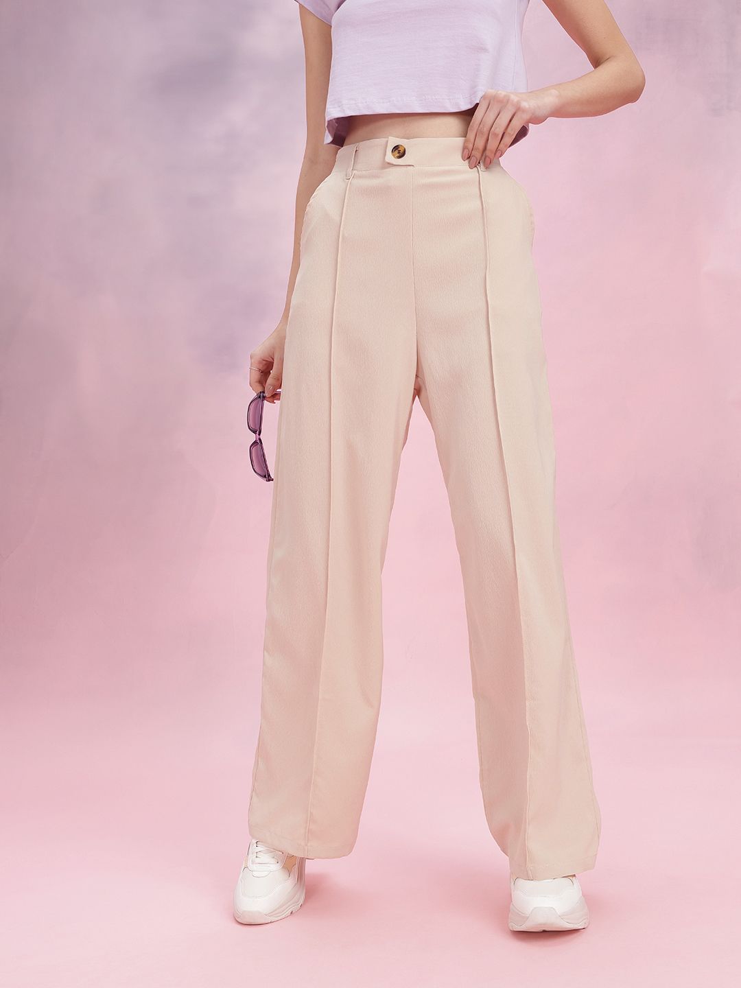 DressBerry Women High-Rise Trousers