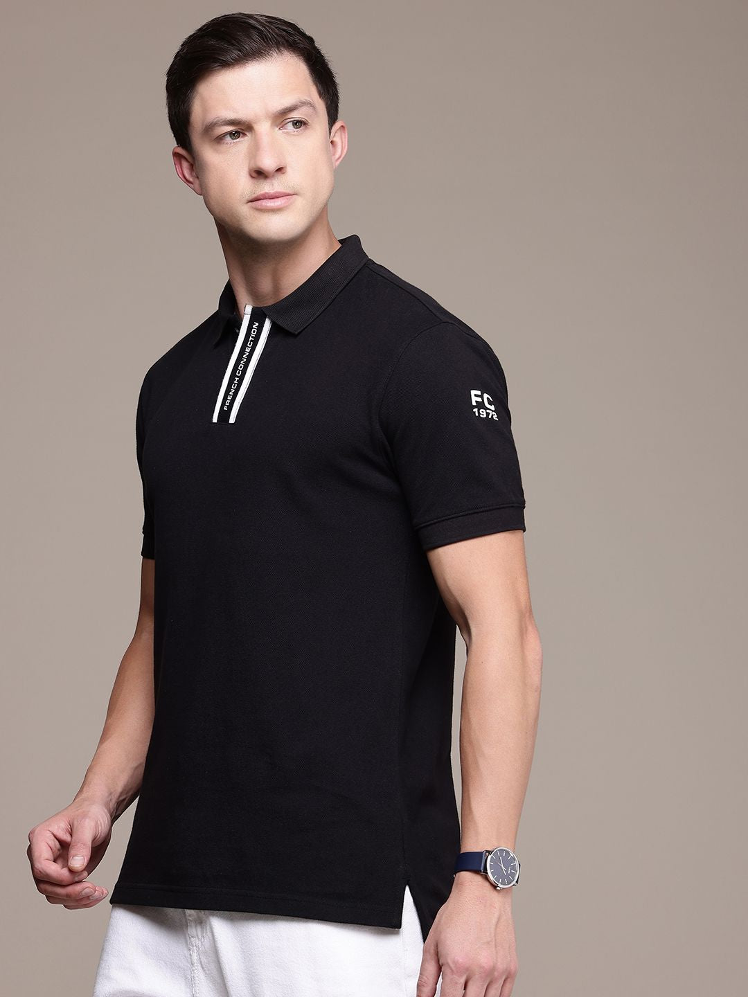 T-Shirt Kapas Polo Sambungan Perancis
