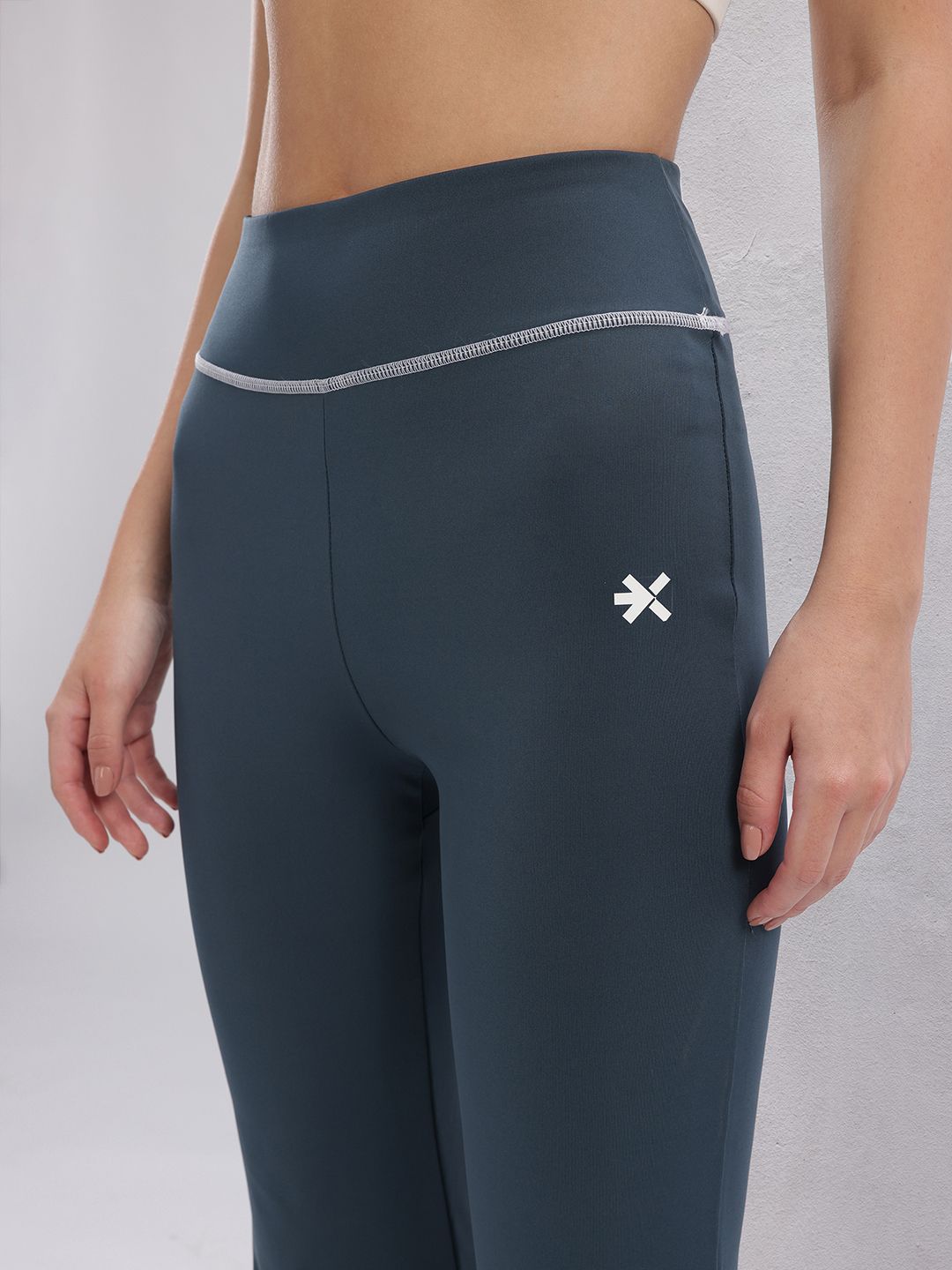 HRX by Hrithik Roshan Women Mid-Rise Rapid-Dry Wide Leg Training Tights