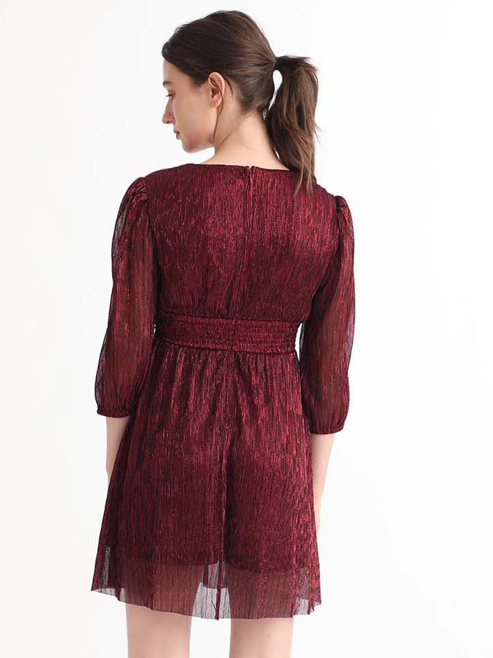 RAREISM V-Neck Fit & Flare Dress