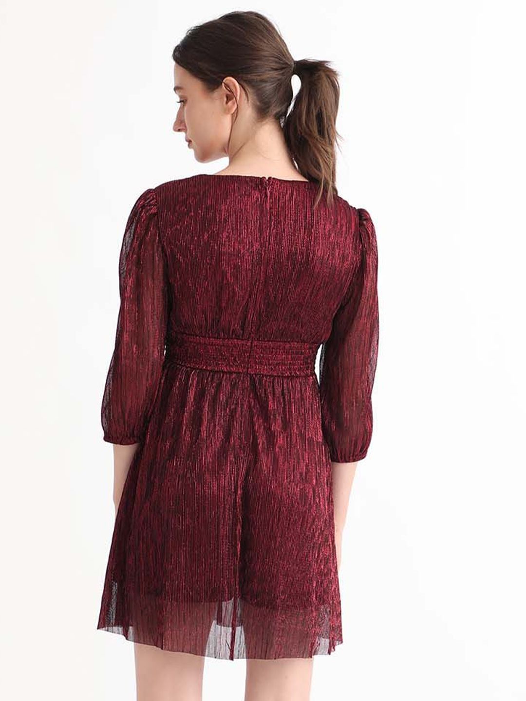 RAREISM V-Neck Fit & Flare Dress
