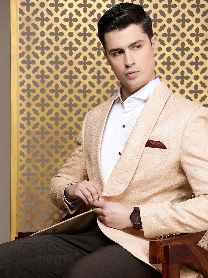 House of Pataudi Single-Breasted Sequinned Blazers