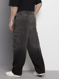 The Indian Garage Co Men Pure Cotton Skater Fit Cargo Style Jeans