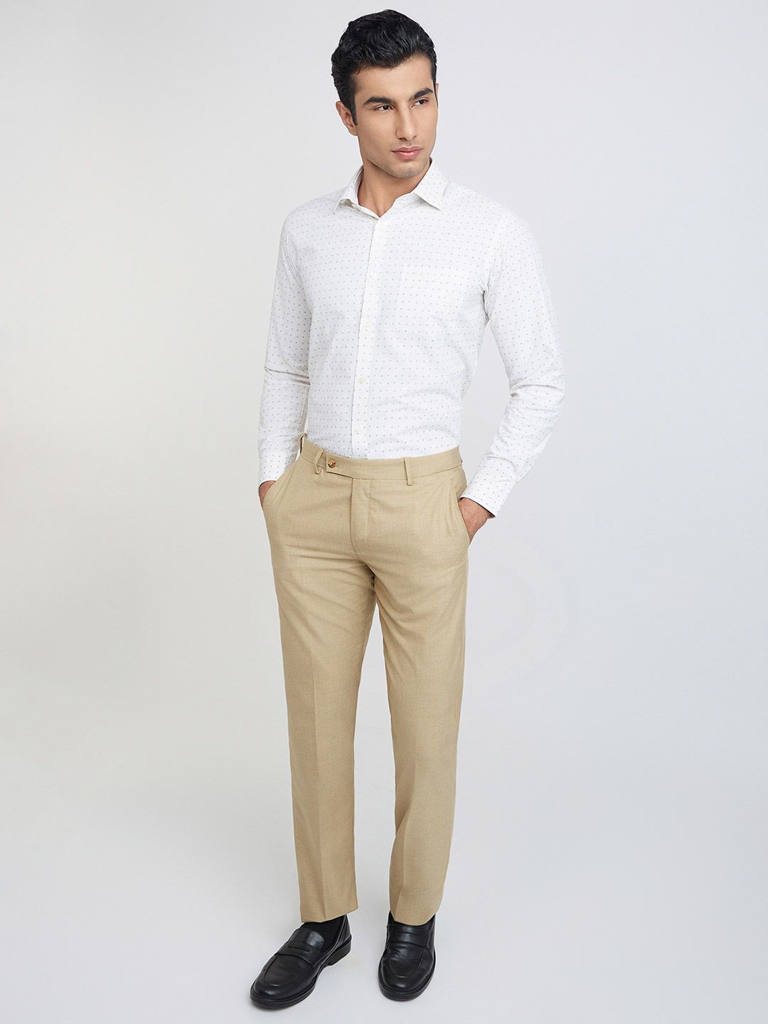Park Avenue Slim Fit Geometric Printed Formal Shirt