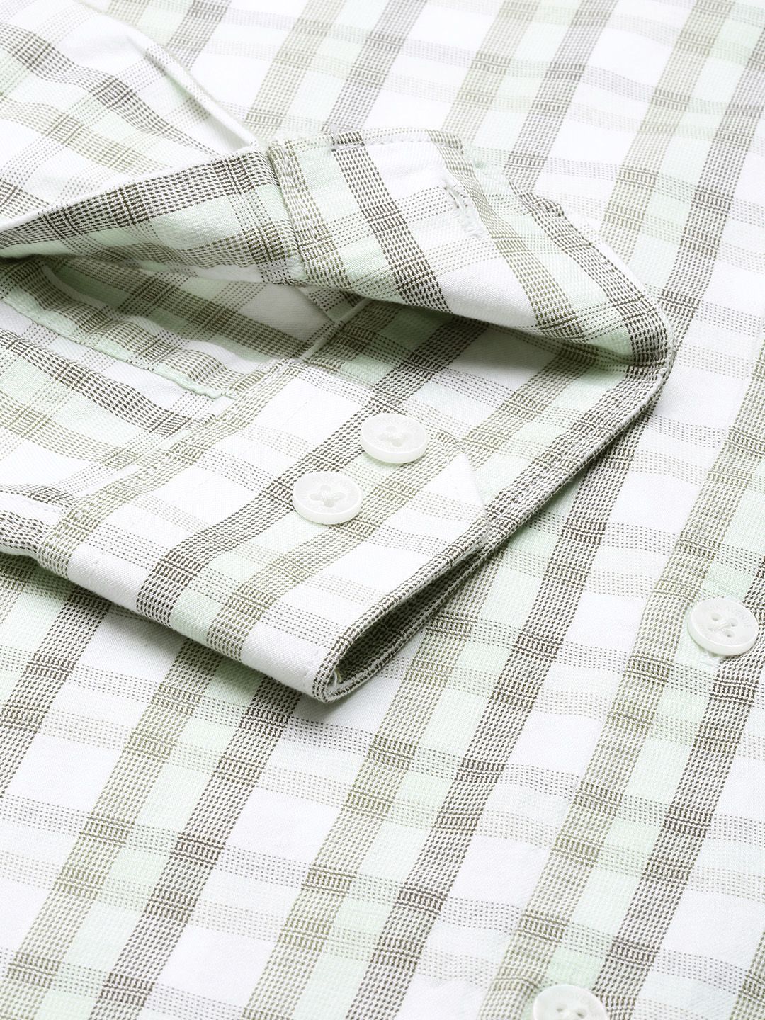 Park Avenue Men Pure Cotton Slim Fit Opaque Checked Casual Shirt