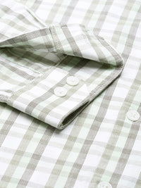 Park Avenue Men Pure Cotton Slim Fit Opaque Checked Casual Shirt
