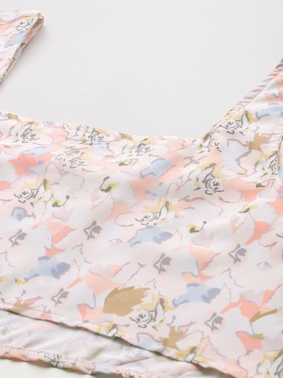 all about you Shoulder Straps Floral Print Crop Top
