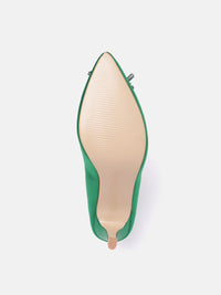 Lino Perros Faux Crystal Broach Stiletto Pumps