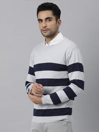 RARE RABBIT Men Marri Slim Fit Striped Sweater Vest