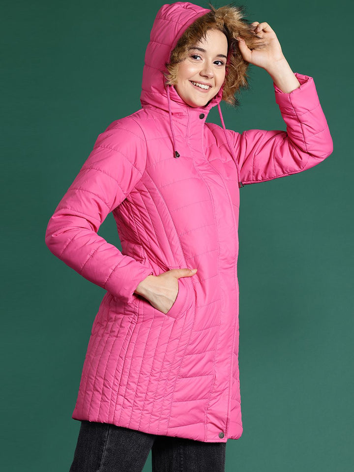 DressBerry Hooded Longline Padded Jacket