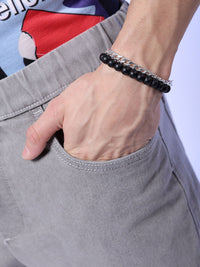 The Indian Garage Co Men Light Fade Stretchable Cargo Jogger Jeans