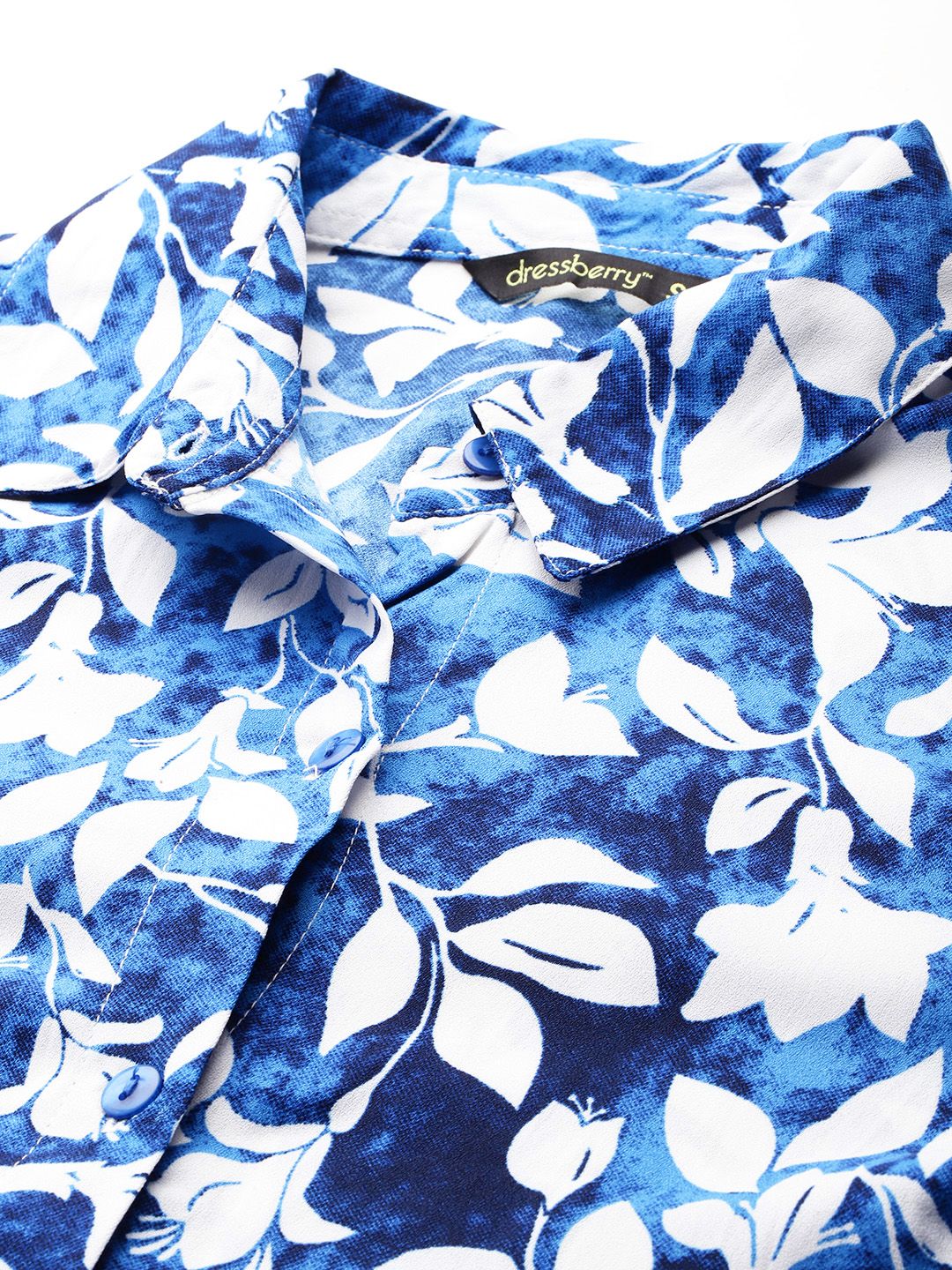 DressBerry Floral Opaque Printed Bell Sleeves Casual Shirt