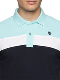 T-shirt Kolar Polo Kapas Terhalang Warna ADRO