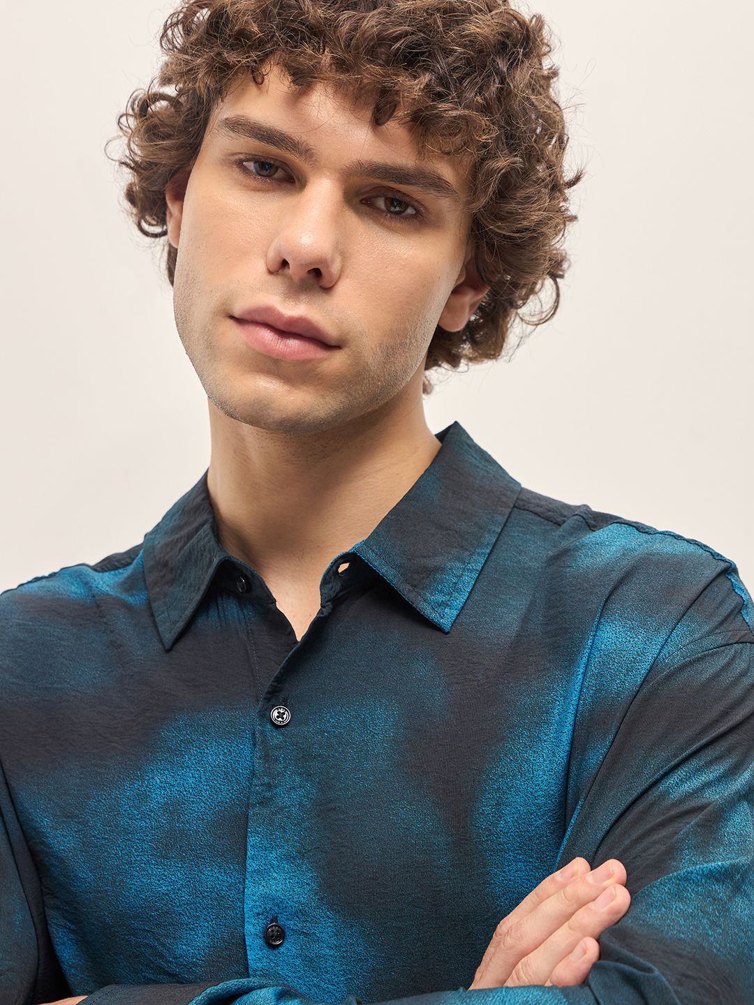 THE BEAR HOUSE Men Spread Collar Abstract Printed Relaxed Fit Casual Shirt