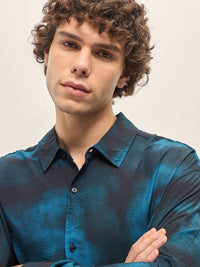 THE BEAR HOUSE Men Spread Collar Abstract Printed Relaxed Fit Casual Shirt