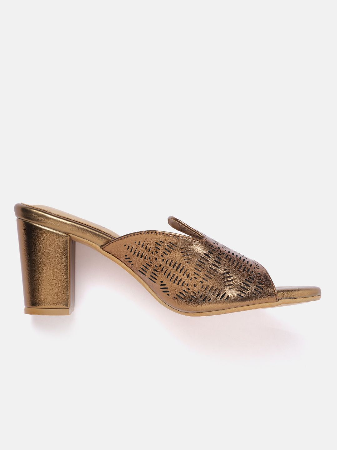 DressBerry Block Heel with Laser Cuts