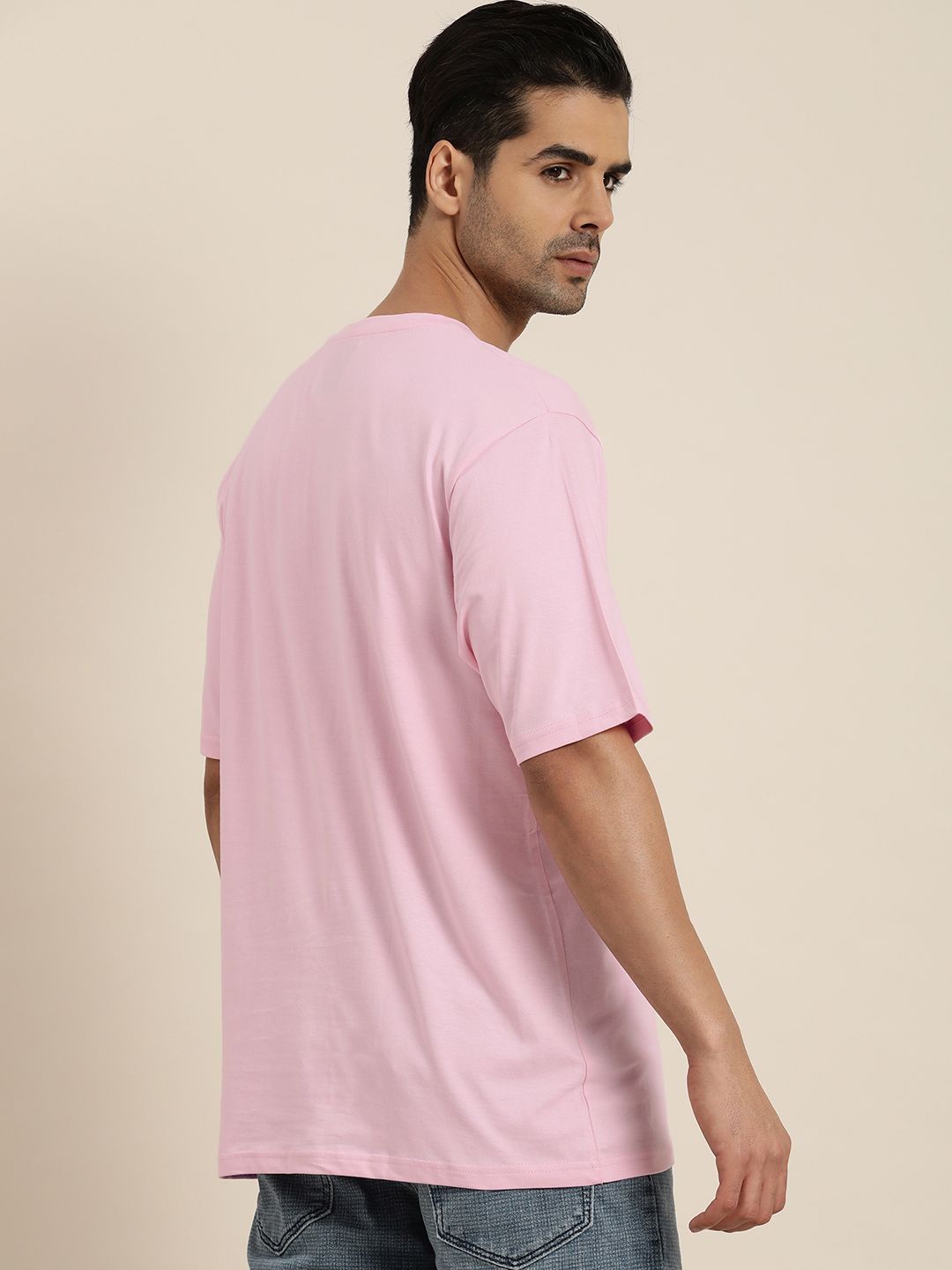 DILLINGER Men Pink Typography Printed Cotton T-shirt