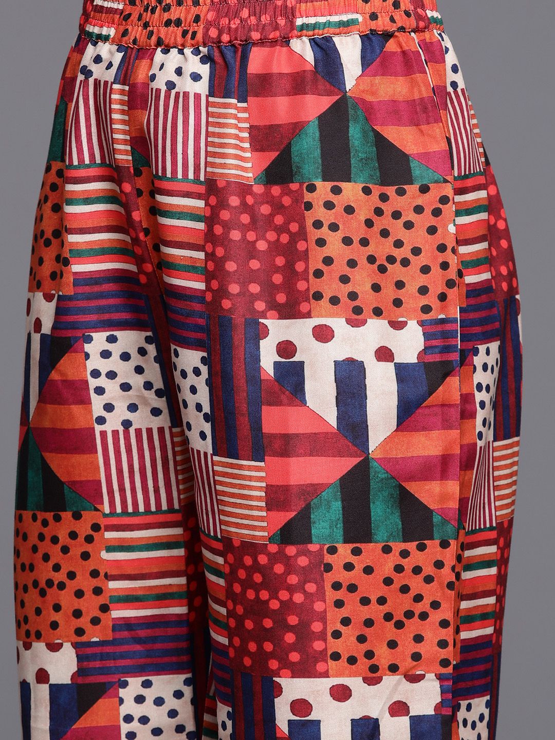 Varanga Printed Shirt Collar Kurta with Trousers