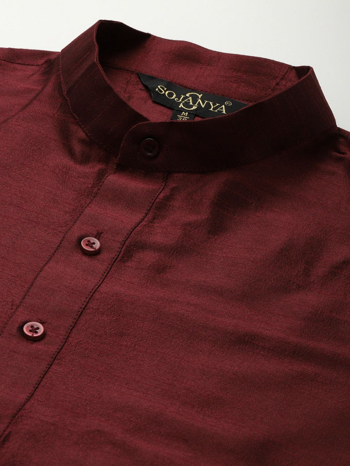 SOJANYA Men Mirror Work Kurta with Churidar