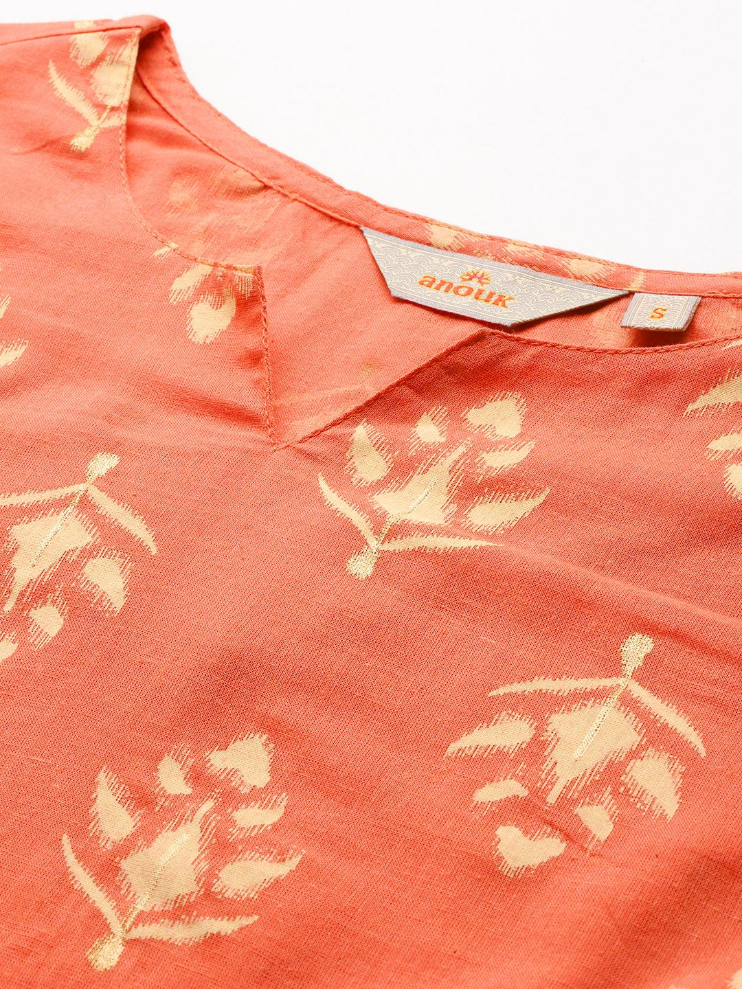 Anouk Ethnic Motifs Printed Regular Pure Cotton Kurta with Trousers & With Dupatta