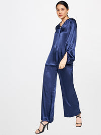 AND V-Neck Puff Sleeves Top With Trouser