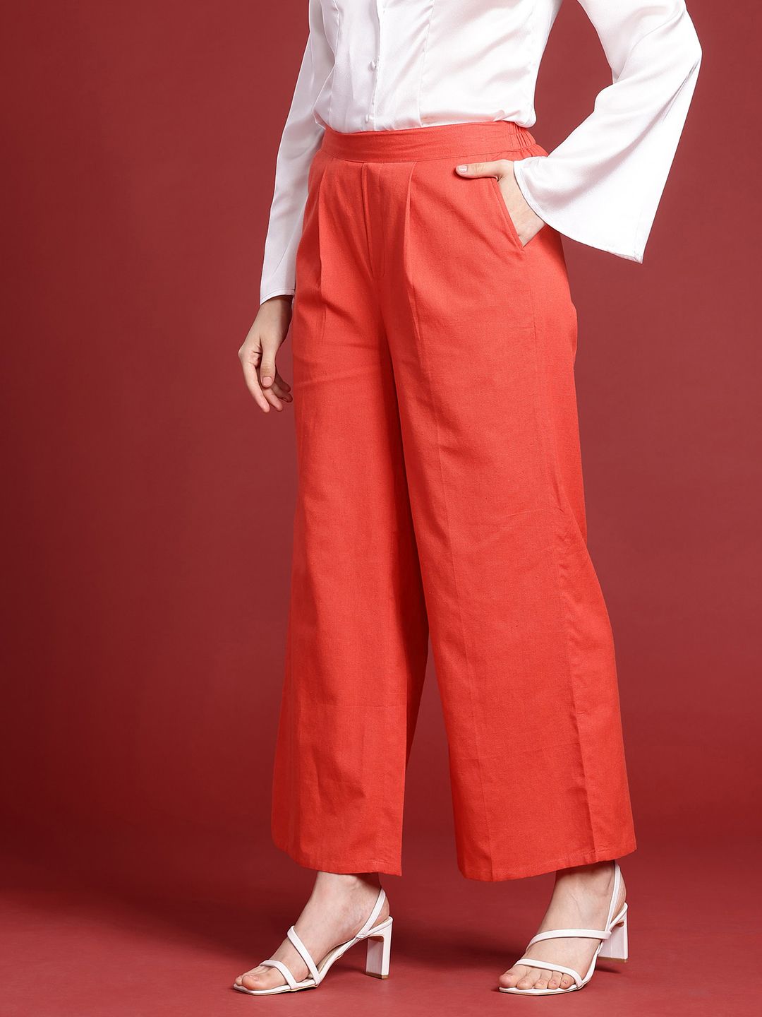all about you Women Pleated Wide Leg Trousers