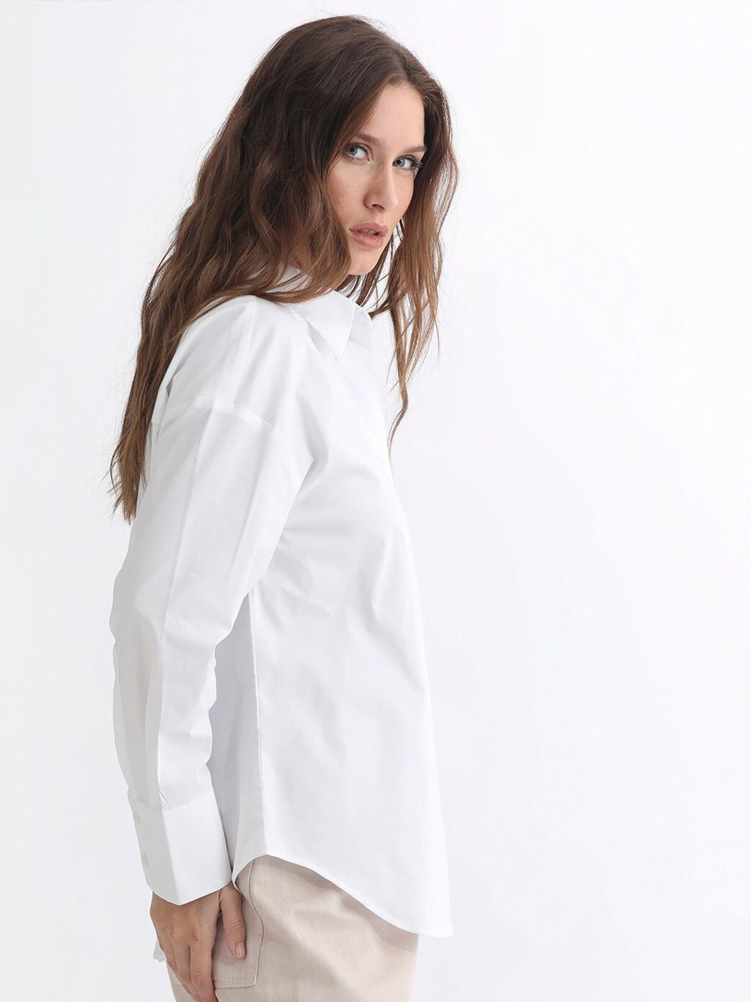 RAREISM Slim Fit Opaque Cotton Casual Shirt