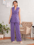 SASSAFRAS worklyf Sleeveless Blazer With Trousers Co-Ords