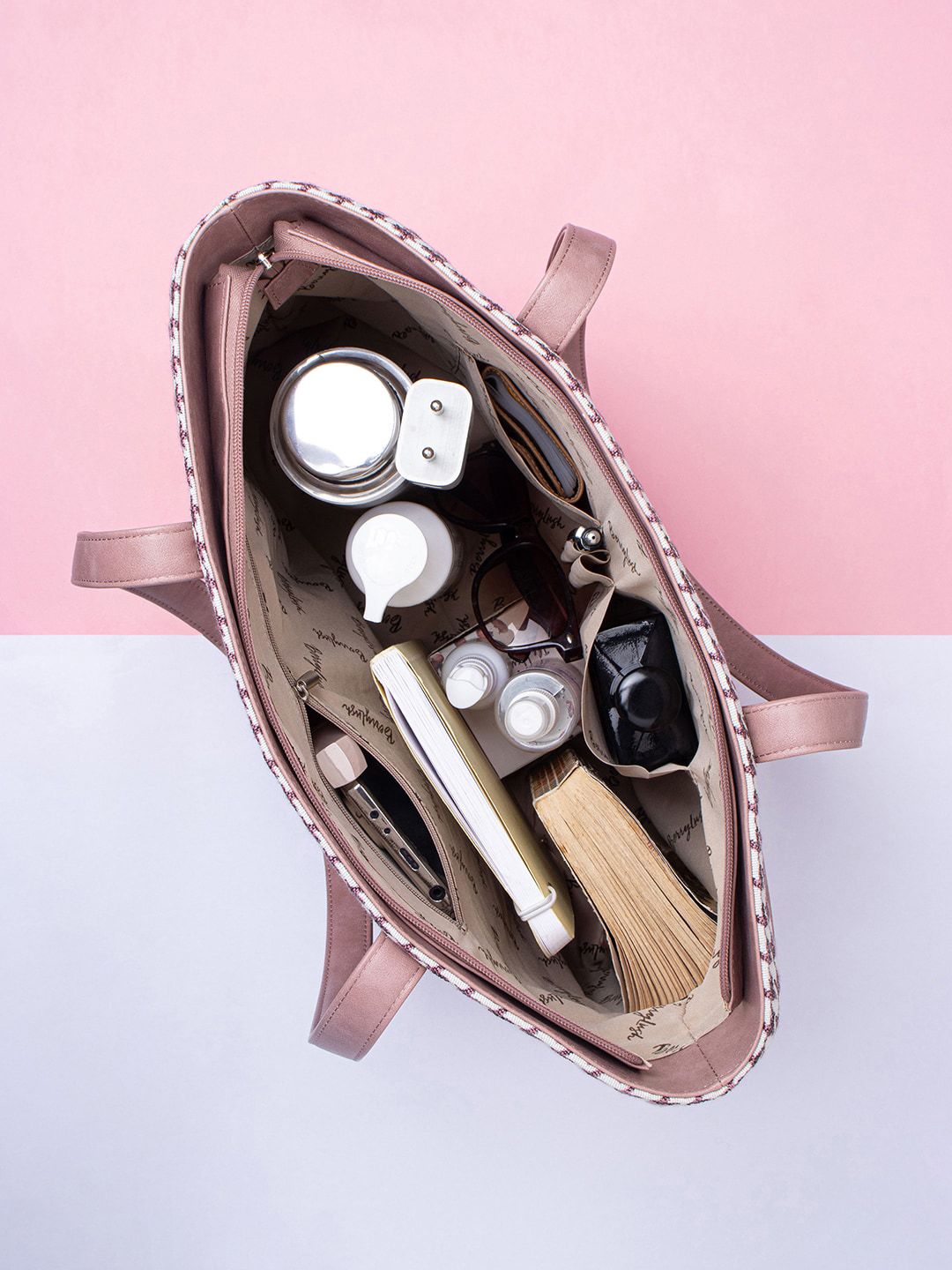 Berrylush Checked Structured Handheld Bag