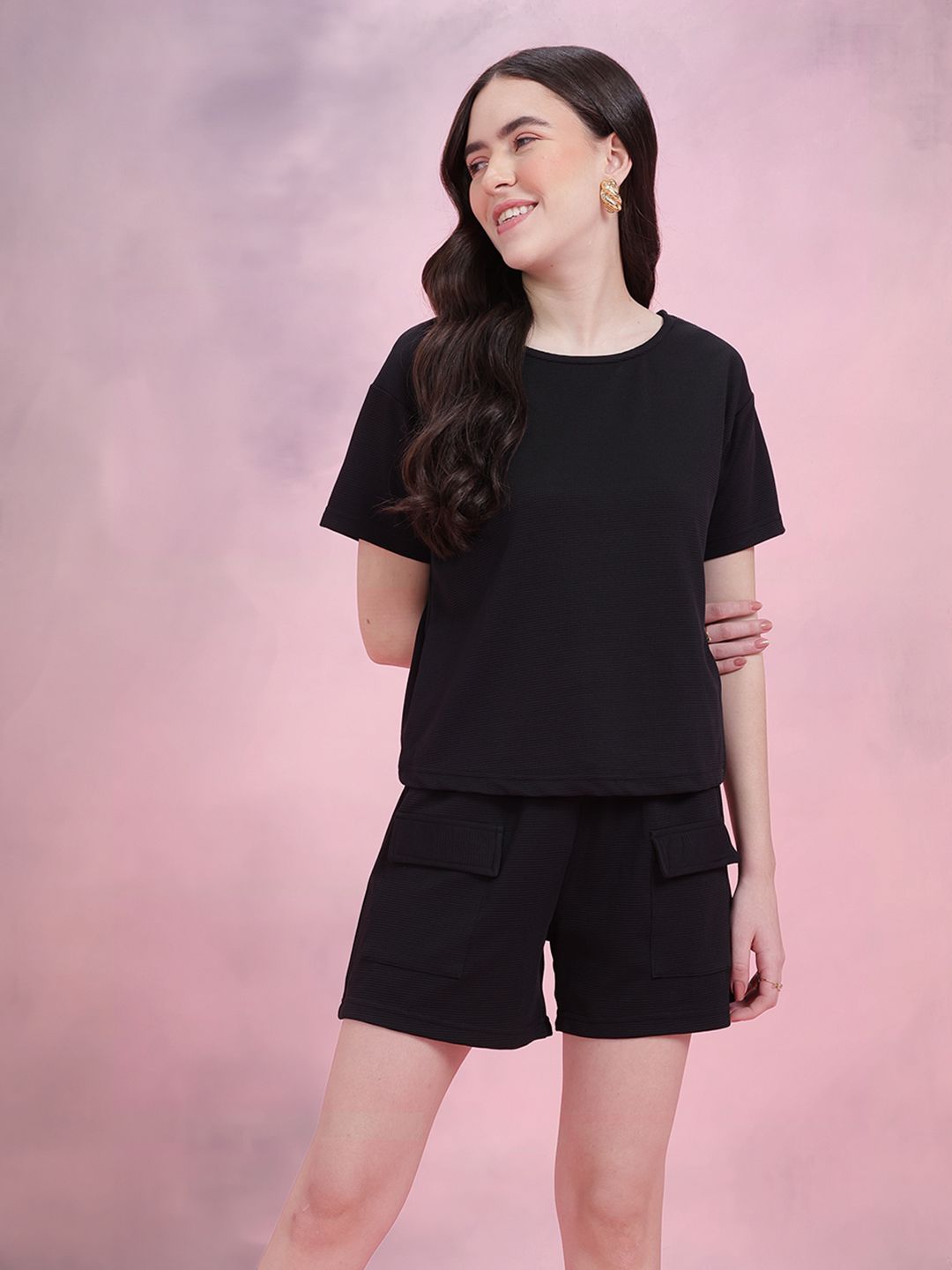 DressBerry Women Self Design Co-ords