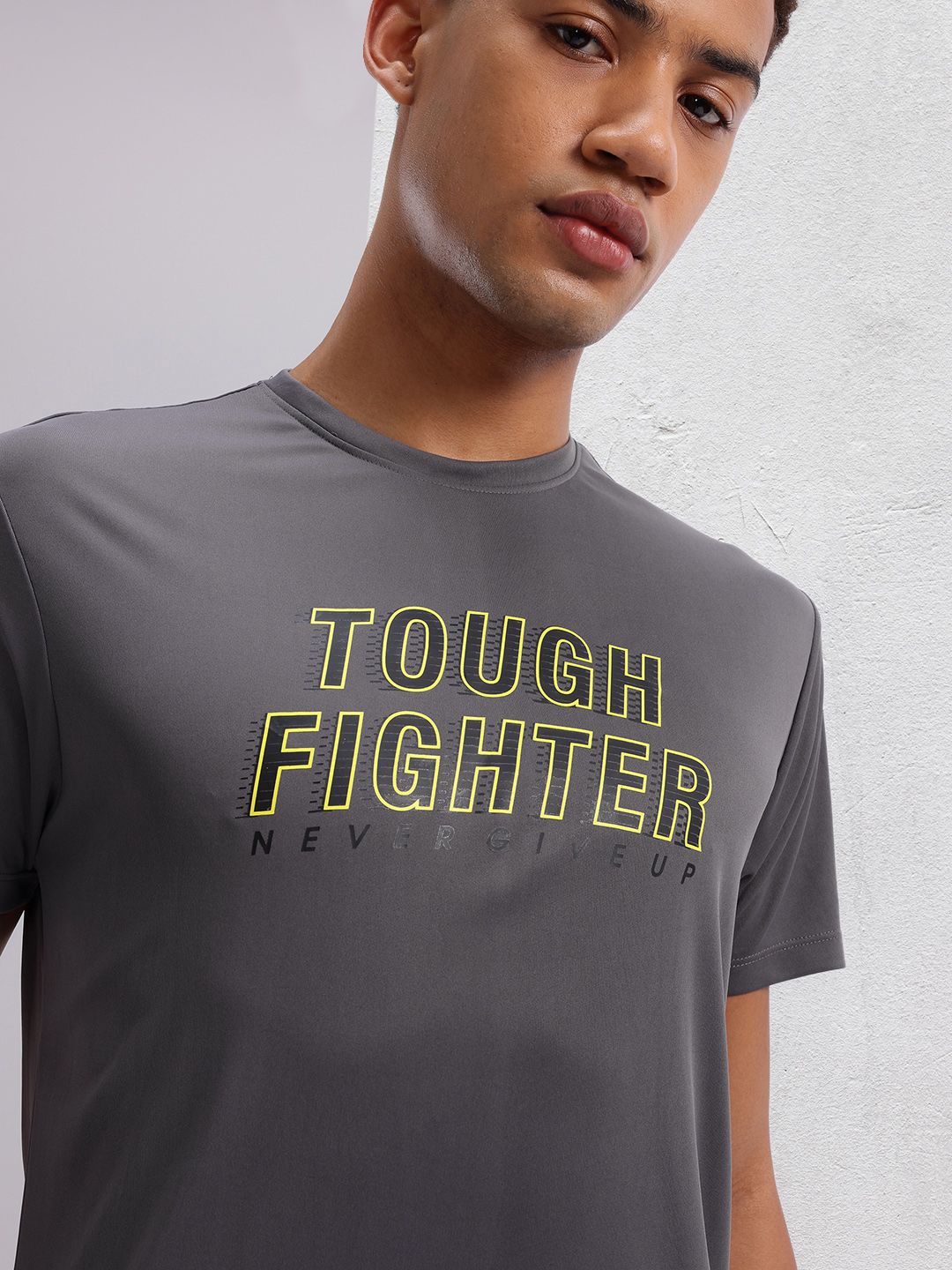 HRX by Hrithik Roshan Rapid-Dry Typography Print Training T-shirt