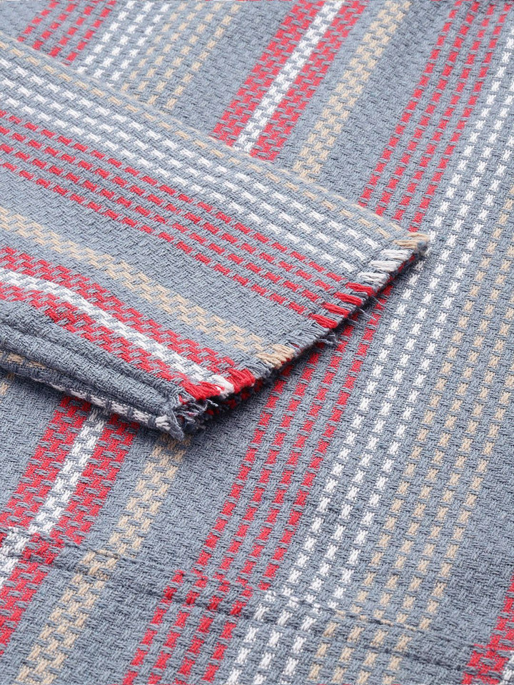 Garaj India Co sendiri berjalur berkerudung kapas sweatshirt