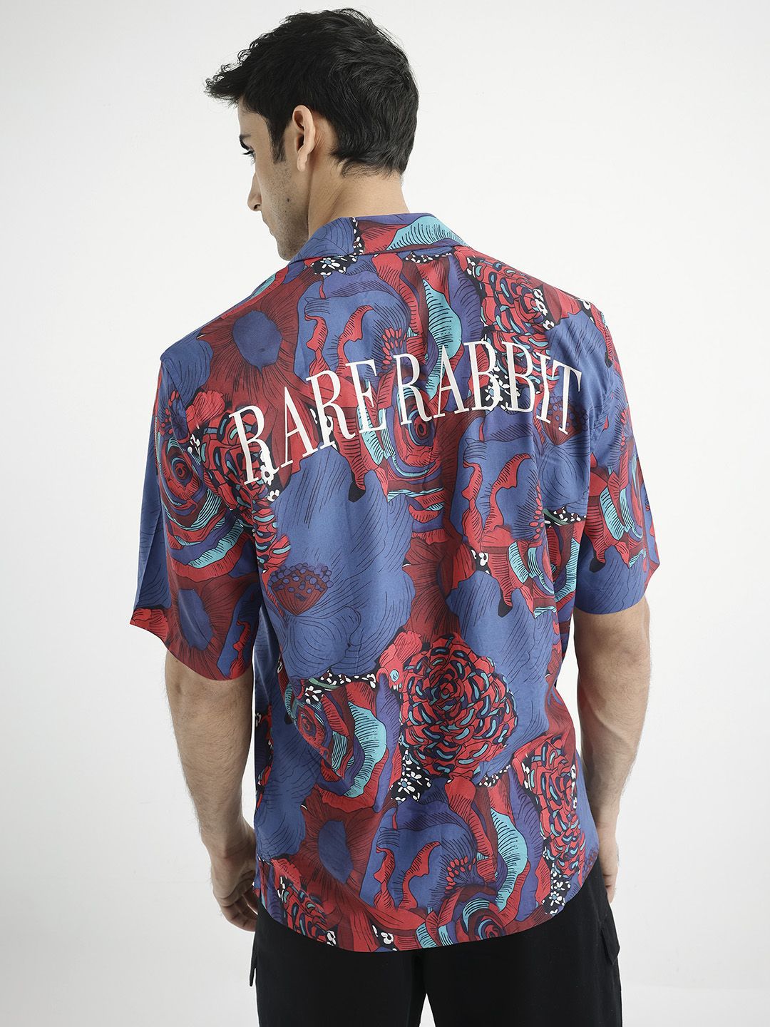 RARE RABBIT Men Junee Boxy Floral Opaque Printed Shirt