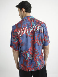 RARE RABBIT Men Junee Boxy Floral Opaque Printed Shirt