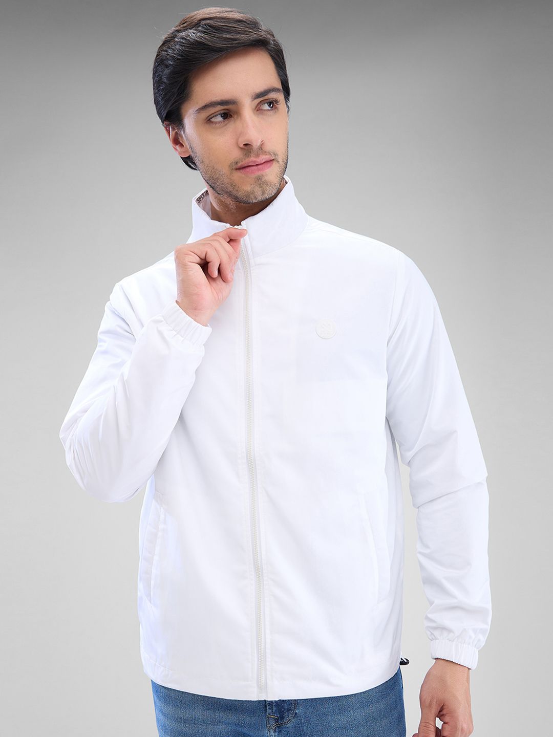 SPYKAR Men Full Sleeve Regular Fit Solid Bomber Jacket