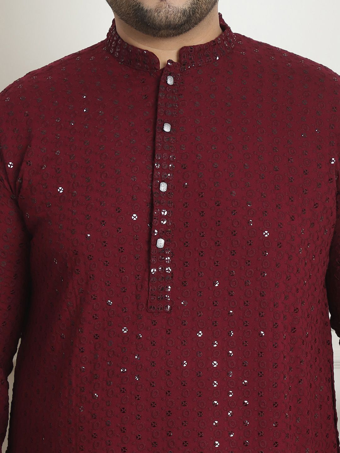 SOJANYA PLUS Sequinned Pure Cotton Kurta