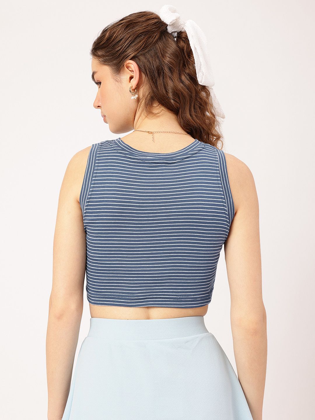 DressBerry Statement Stripes Urban Crop Chic Top