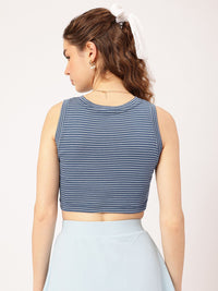 DressBerry Statement Stripes Urban Crop Chic Top