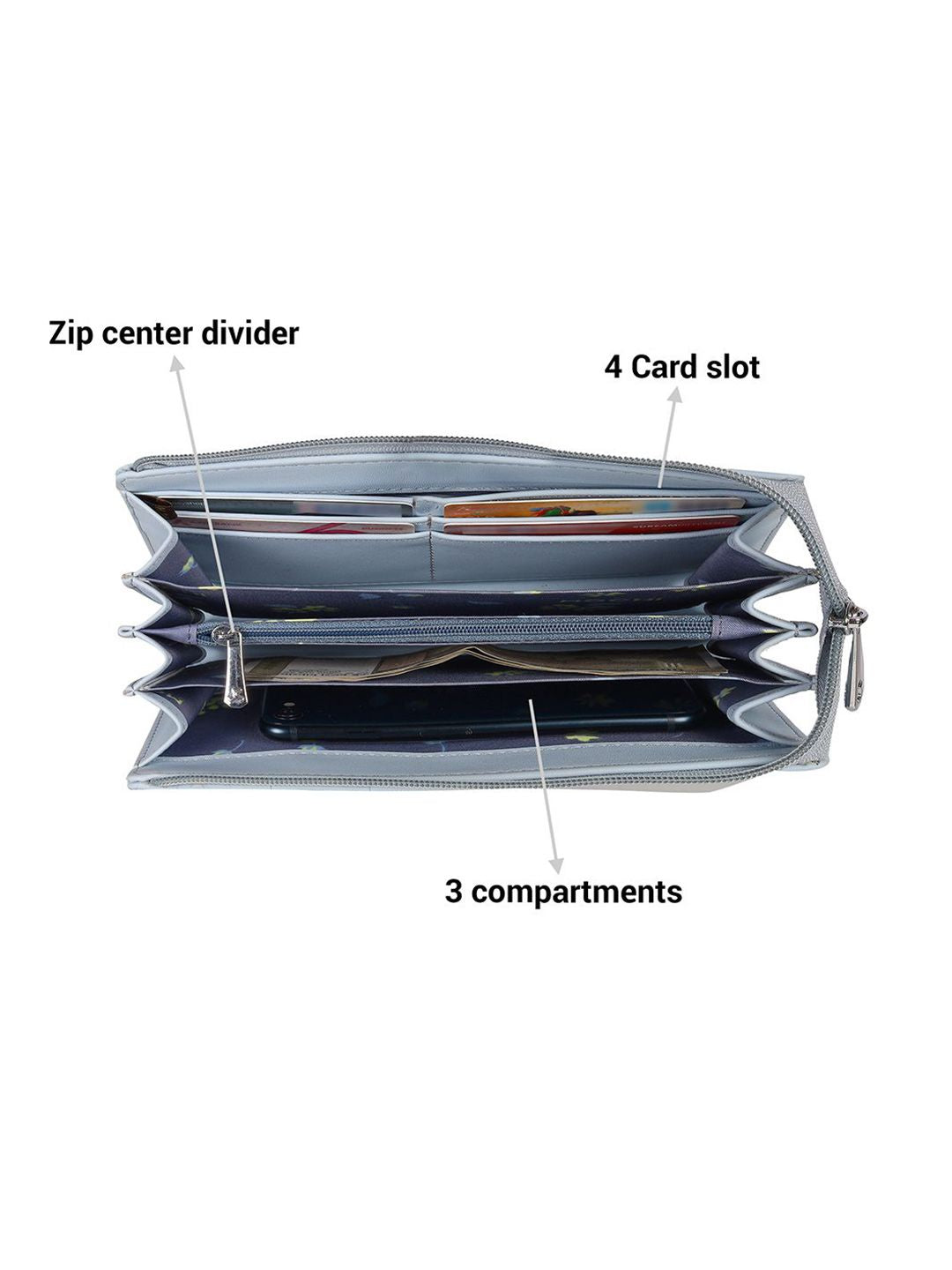 Mochi Women PU Zip Around Wallet
