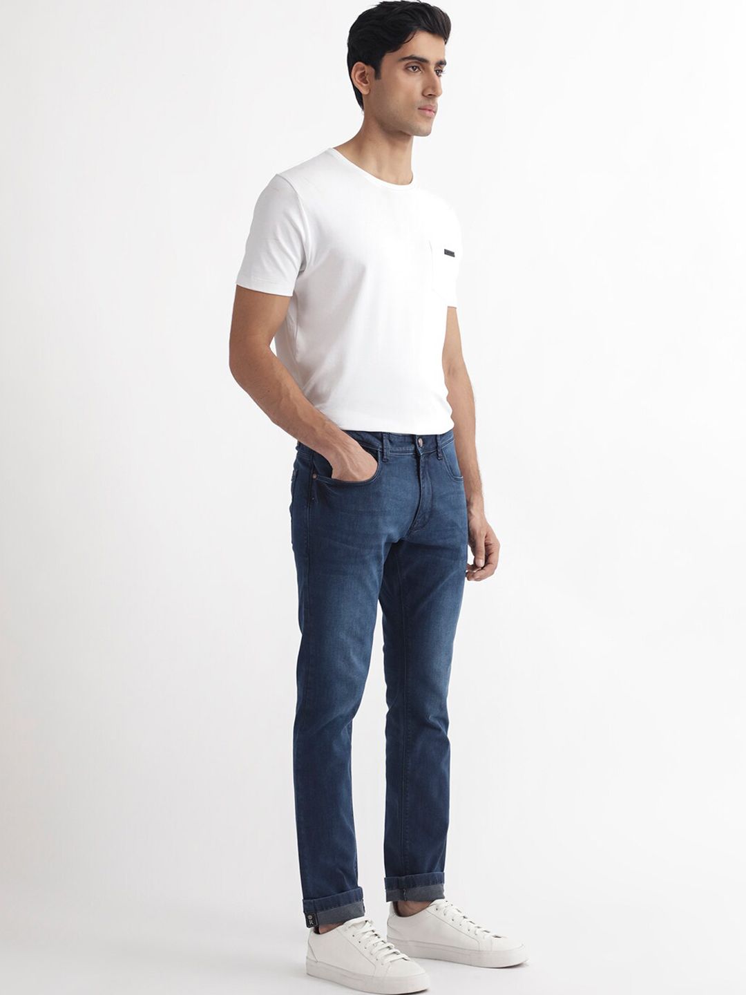RARE RABBIT Men Monaco Slim Fit Cotton Stretchable Jeans