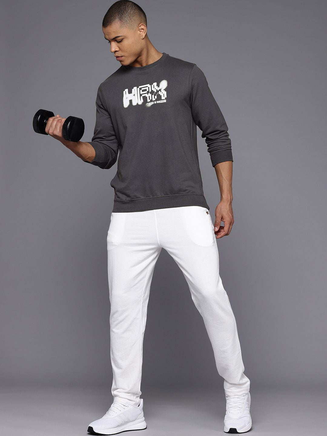 HRX by Hrithik Roshan Brand Logo Printed Training Sweatshirt