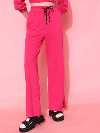 STREET 9 BASICS Women Fuchsia Solid Trousers
