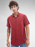 SPYKAR Men Slim Fit Opaque Striped Spread Collar Casual Shirt