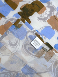 BOMBAY DYEING Allure White & Brown Printed 144 TC Pure Cotton Queen Fitted Bedsheet Set