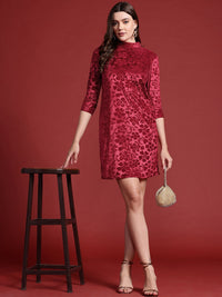 all about you Floral Velvet Sheath Dress