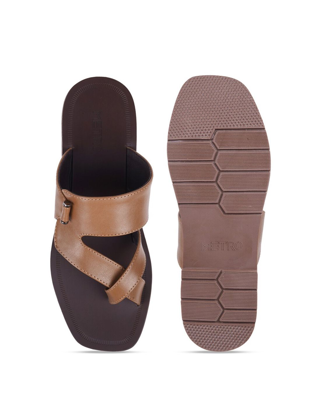 Metro Men Leather Slip-On Comfort Sandals