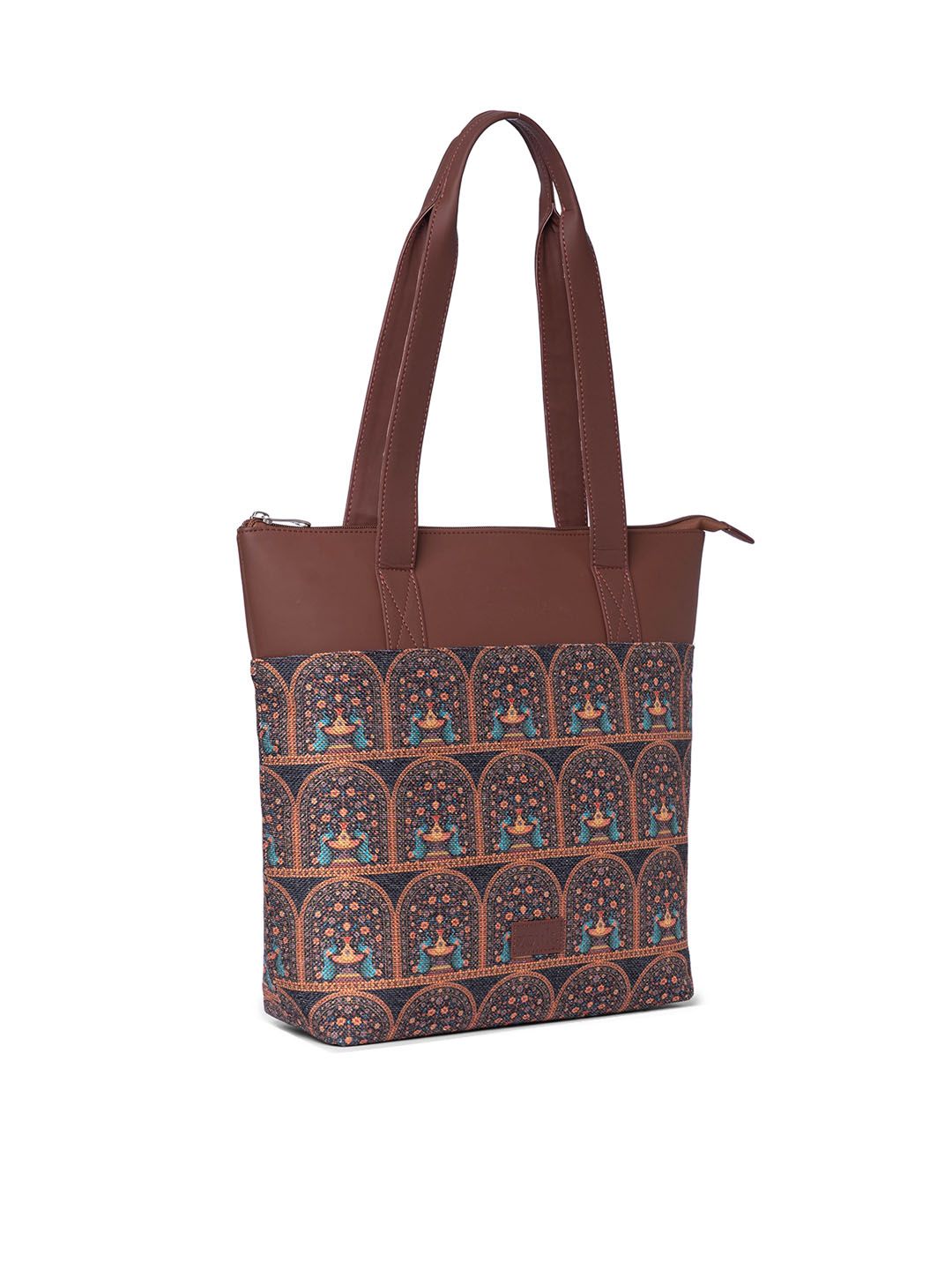 ZOUK Ethnic Motifs Printed Shopper Tote Bag