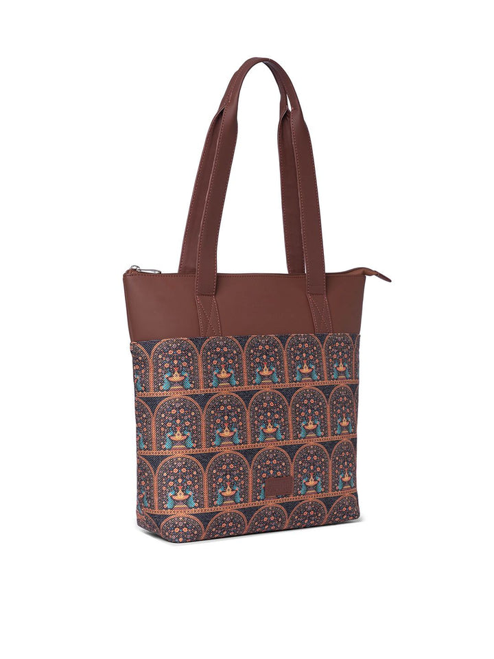 ZOUK Ethnic Motifs Printed Shopper Tote Bag