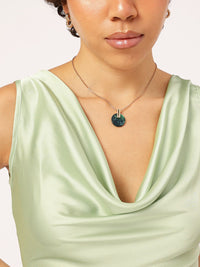 DressBerry Silky Flashback Box Pleats Satin Drop-Waist Mini Dress